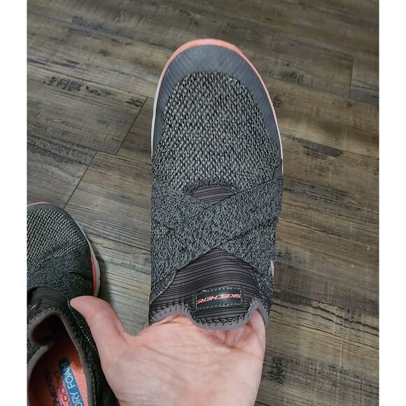 Sketchers Memory Foam Grey Slip On Shoes Air Cooled Pre-owned Size 8.5. Box40 - Picture 7 of 12